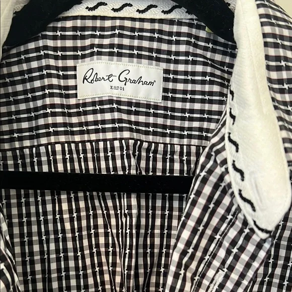 Robert Graham Black and White Casual Button Down Shirt - Picture 2 of 3
